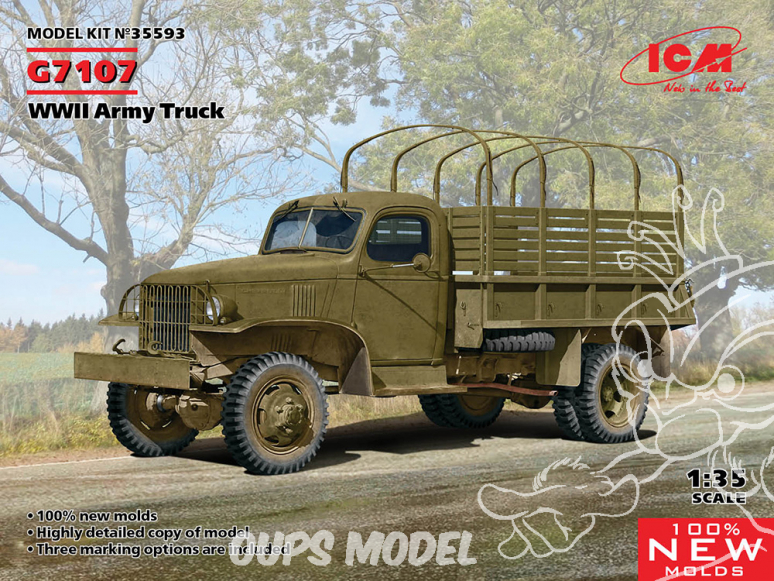 Icm maquette militaire 35593 G7107 Camion de l'armée de la Seconde Guerre mondiale 1/35