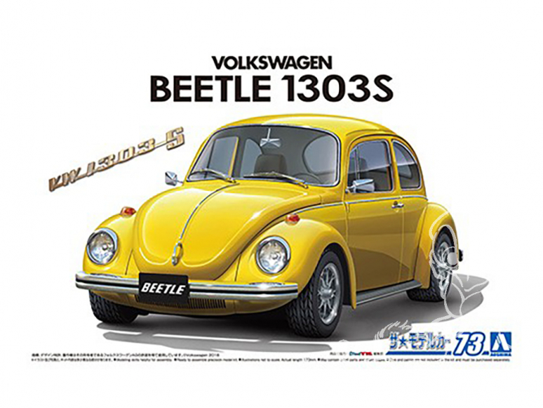Aoshima maquette voiture 61305 Volkswagen Beetle 1303S 1973 1/24