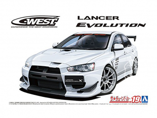 Aoshima maquette voiture 58978 Mitsubishi Lancer Evolution X C-West XZ4A 2007 1/24