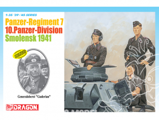 dragon maquette militaire 6655 Panzer-Regiment 7 10.Panzer-Division, Smolensk 1941 figurine Bonus Generaloberst Guderian 1/35