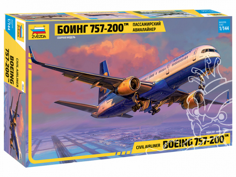 Zvezda maquette avion 7032 Avion de ligne Boeing 757-200 ™ 1/144