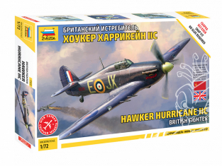 Zvezda maquette avion 7322 Chasseur britannique Hawker Hurricane IIC 1/72