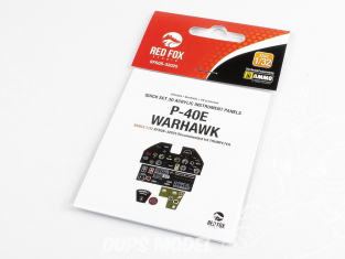 Red Fox Studio Tableaux de bord 3D avion RFQS-32025 P-40E Warhawk Trumpeter 1/32