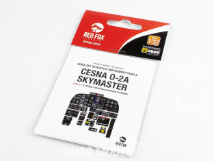 Red Fox Studio Tableaux de bord 3D avion RFQS-32042 Cesna O-2A Skymaster Roden 1/32