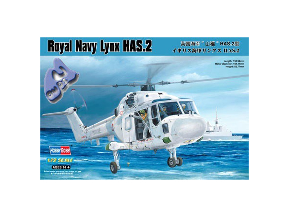 Hobby Boss maquette Helico 87236 ROYAL NAVY LYNX HAS.2 1/72