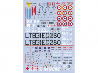 Decalques Model Art 72/078 Avro Anson Mk.1 Westland WASP 1/72