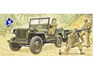 italeri maquette militaire 0314 Willis MB Jeep with Trailer 1/35
