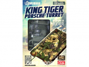 U-Star maquette militaire 60012 King Tiger tourelle Porsche 1/144