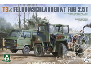 Takom maquette militaire 2141 T3 & Feldumschlaggerat Fug 2.5T 1/35