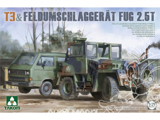 Takom maquette militaire 2141 T3 & Feldumschlaggerat Fug 2.5T 1/35