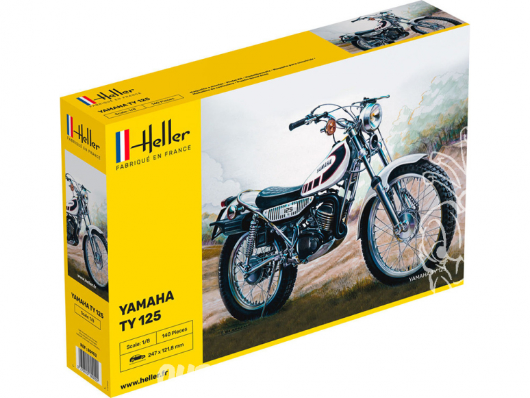 Heller maquette moto 80902 Yamaha TY 125 1/8