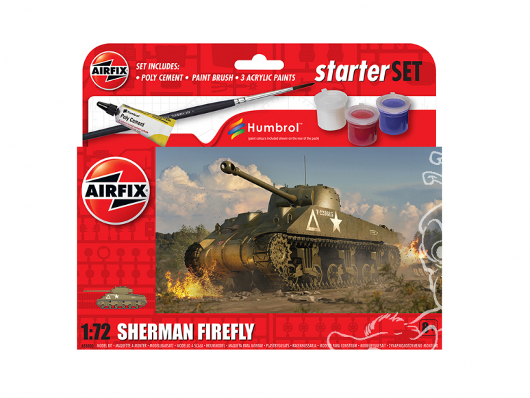 Airfix maquette militaire A55003 Petit kit de démarrage NOUVEAU Sherman Firefly 1/72