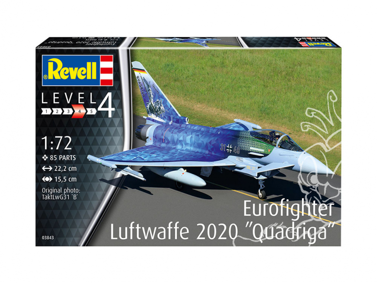 Revell maquette avion 03843 Eurofighter Luftwaffe 2020 Quadriga 1/72