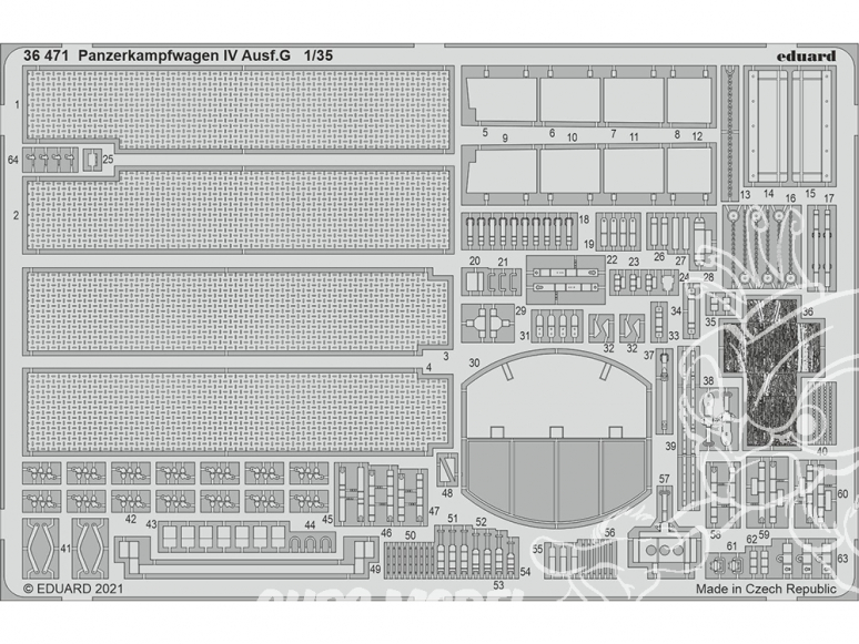 Eduard photodecoupe militaire 36471 Amélioration Panzerkampfwagen IV Ausf.G Tamiya 1/35