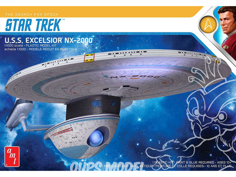 Amt maquette film 1257 STAR TREK U.S.S. EXCELSIOR 1:1000