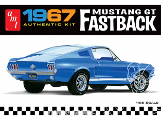 AMT maquette voiture 1241 1967 FORD MUSTANG GT FASTBACK 1/25