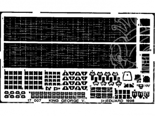 Eduard photodecoupe bateau 17007 HMS King George V 1/700