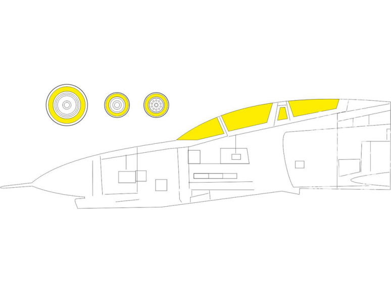 Eduard Express Mask EX803 F-4B Phantom TFace Tamiya 1/48