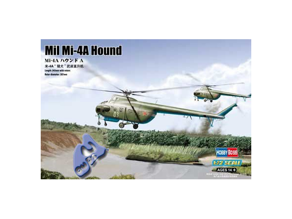 Hobby Boss maquette Helico 87226 Mil Mi-4A Hound 1/72