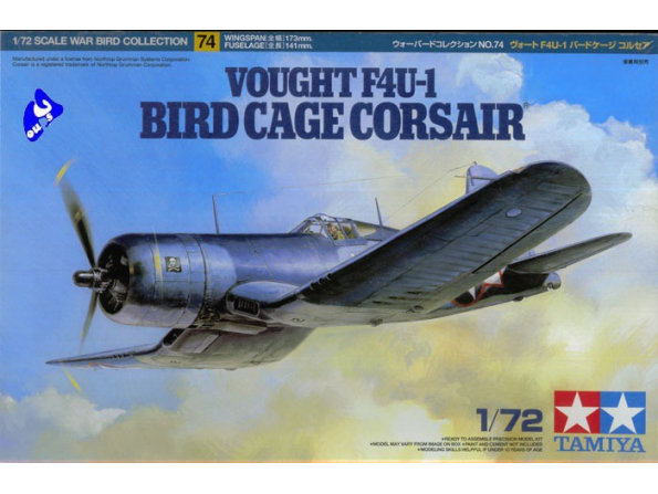 tamiya maquette avion 60774 Vought F4U-1 Corsair 1/72