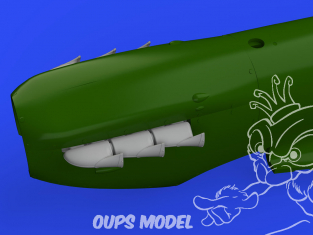 Eduard kit d'amelioration avion brassin 648668 Echappement fishtail three-stacks Spitfire Mk.V Eduard 1/48