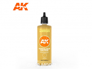 Ak interactive peinture acrylique 3G AK11245 PRIMAIRE DE SURFACE DUNKELGELB RAL 7028 JAUNE FONCÉ 100ML