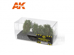 AK interactive Diorama series ak8215 Arbustes buissons vert foncé 4-5CM 1:35 / 75MM / 90MM