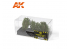 AK interactive Diorama series ak8215 Arbustes buissons vert foncé 4-5CM 1:35 / 75MM / 90MM