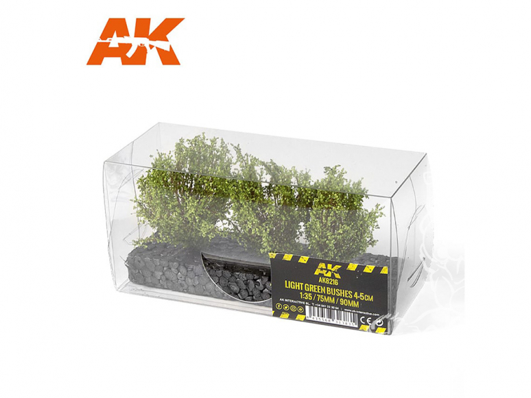 AK interactive Diorama series ak8216 Arbustes buissons VERT CLAIR 4-5CM 1:35 / 75MM / 90MM