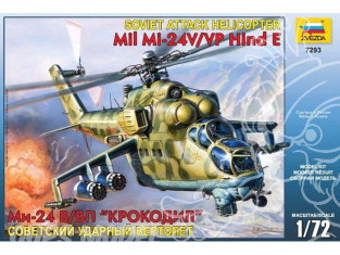 ZVEZDA maquette HELICO 7293 Mil Mi-24/VP HIND E 1/72