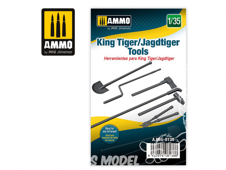Ammo Mig accessoire 8138 Outils King Tiger / Jagdtiger 1/35