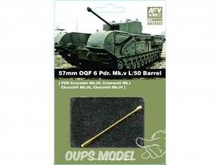 AFV maquette militaire ag35022 Fut de canon OQF Mk.v L/50 six livres de 57 mm pour un Churchill 1/35