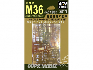 AFV Club chenille AG35013 Kit photodecoupe pour un M36 Jackson 1/35