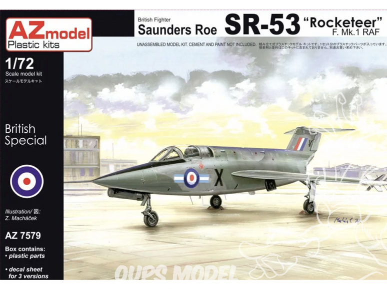 AZ Model Kit avion AZ7579 Saunders Roe SR-53 F.Mk.I 1/72