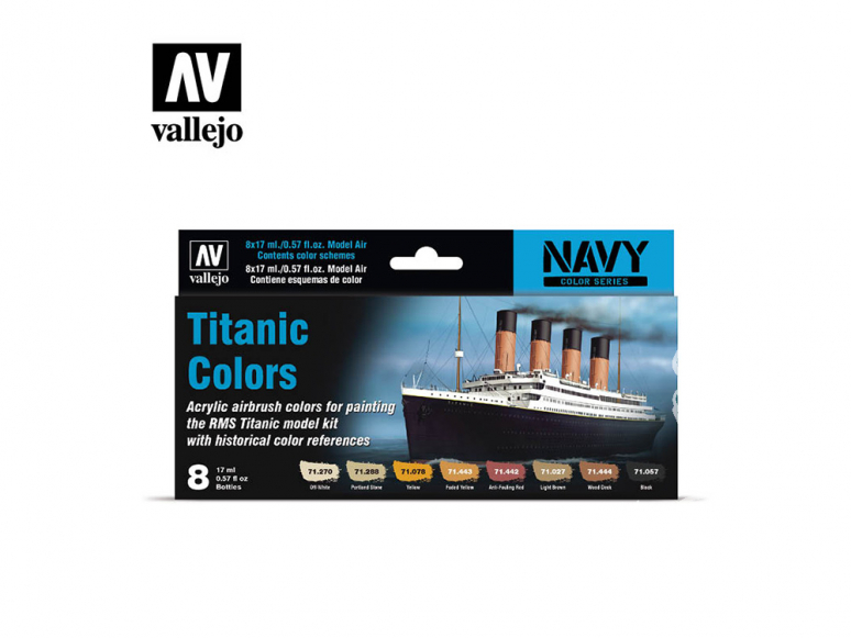 Vallejo Set Navy 71646 set RMS Titanic 8x17ml