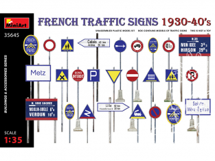 Mini Art maquette militaire 35645 PANNEAUX DE SIGNALISATION FRANÇAISE DES ANNÉES 1930-40 1/35