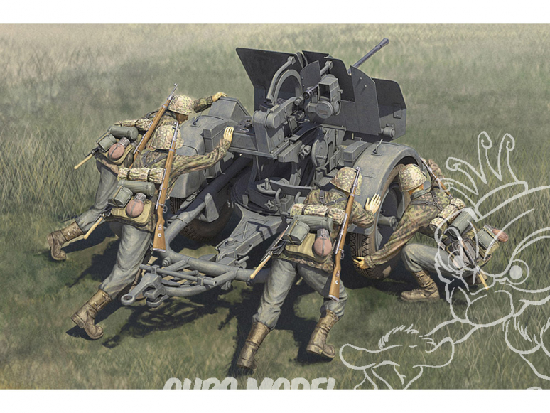 Hobby Boss maquette figurines 84418 équipage Groupe d'artillerie anti-aérienne allemand 20mm Flak38 1/35