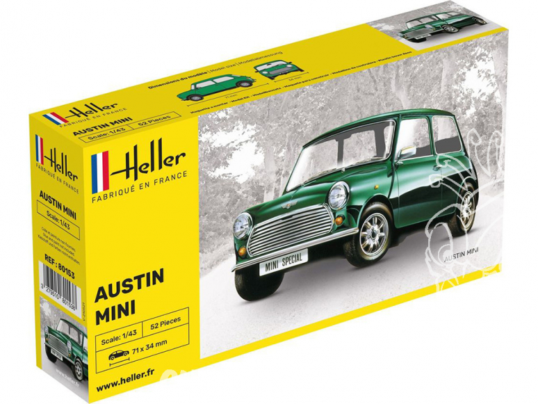 HELLER maquette voiture 80153 Austin MINI 1/43