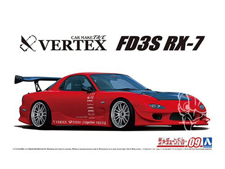 Aoshima maquette voiture 58398 Mazda RX-7 FD3S Vertex 1999 1/24