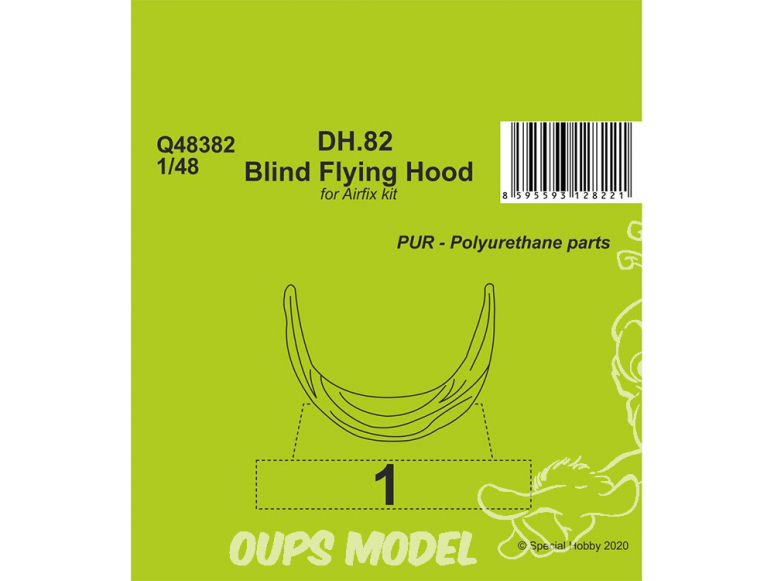 Cmk kit resine Q48382 DH.82 Blind Flying Hood pour kits Airfix 1/48