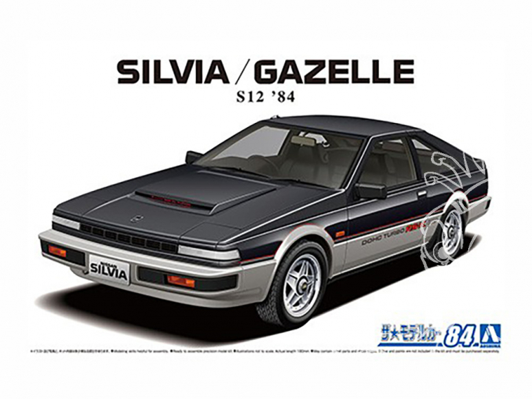 Aoshima maquette voiture 62296 Nissan Silvia S12 / Gazelle Turbo RS-X 1984 1/24