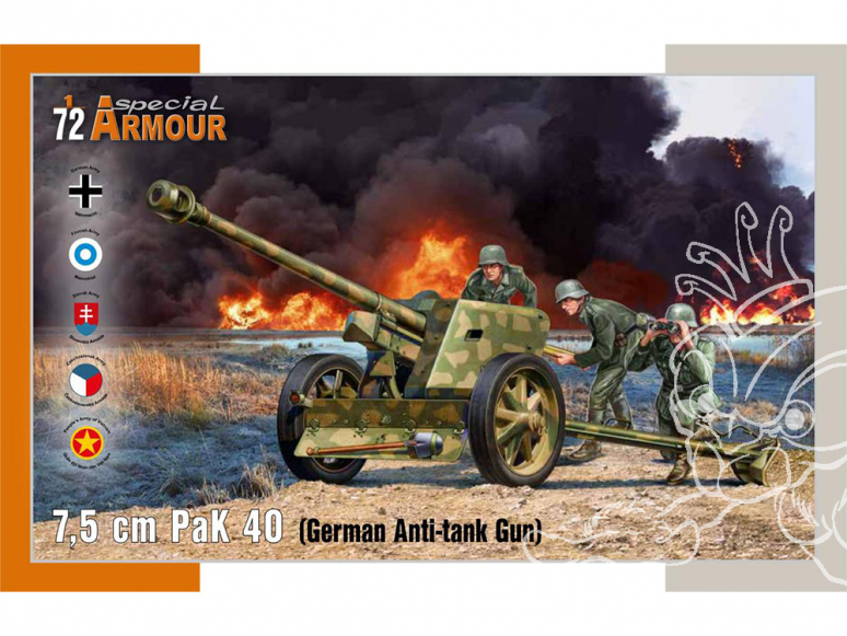 Special Armour maquette militaire SA72025 Canon antichar allemand 7,5 cm PaK 40 1/72