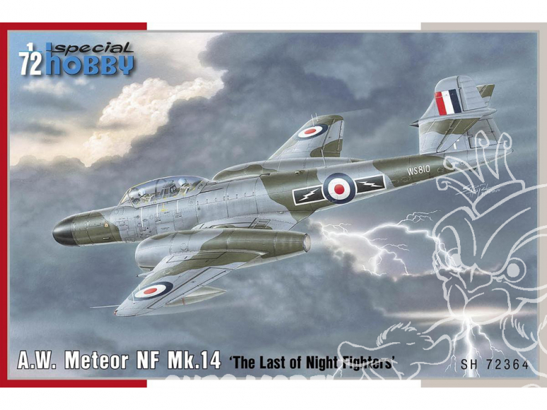 Special Hobby maquette avion 72364 A.W. Meteor NF Mk.14 ‘The Last of Night Fighters’ une version Française 1/72