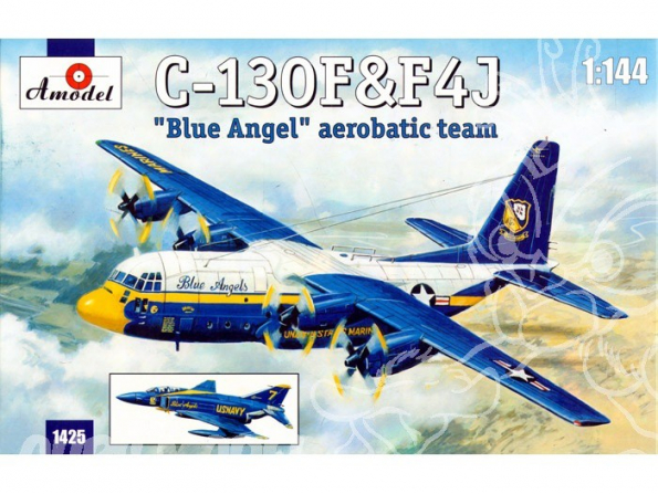 Amodel maquettes avion 1425 C-130F et F4J Blue Angel 1/144