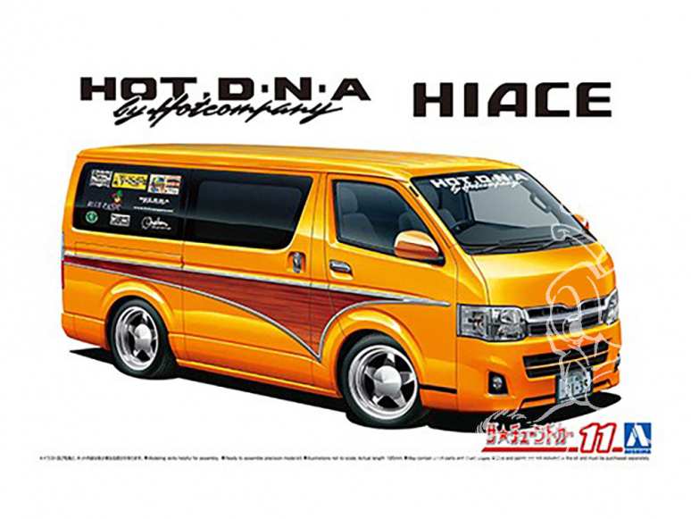 Aoshima maquette voiture 59487 Toyota Hiace TRH200V HotCompany 2012 1/24