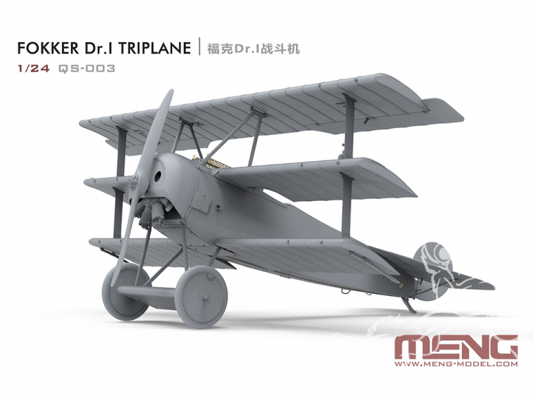 Meng maquette avion QS-003 Fokker Dr.I, Maître du Ciel 1/24