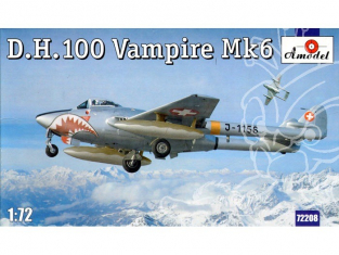 Amodel maquette avion 72208 D.H.100 Vampire Mk6 1/72