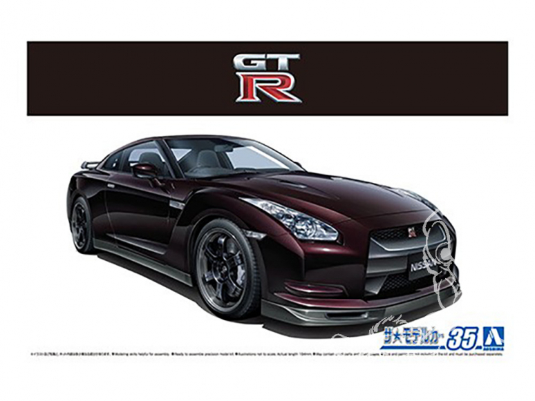 Aoshima maquette voiture 62180 Nissan GT-R R35 V-Spec 2009 1/24