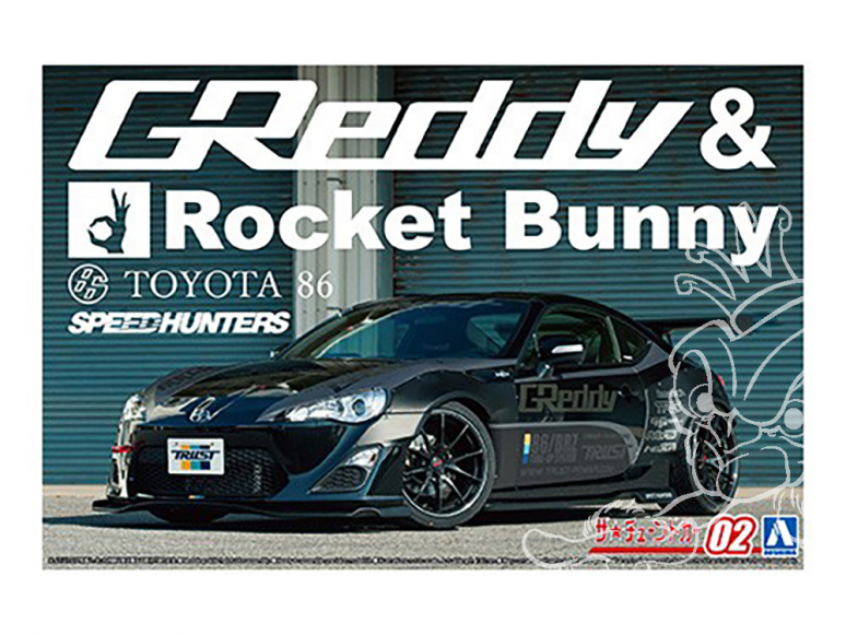 Aoshima maquette voiture 61879 Toyota GT86 GReddy & Rocket Bunny 2012 SpeedHunters 1/24