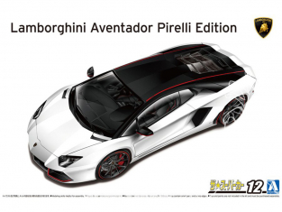 Aoshima maquette voiture 61213 Lamborghini Aventador Pirelli Edition 1/24